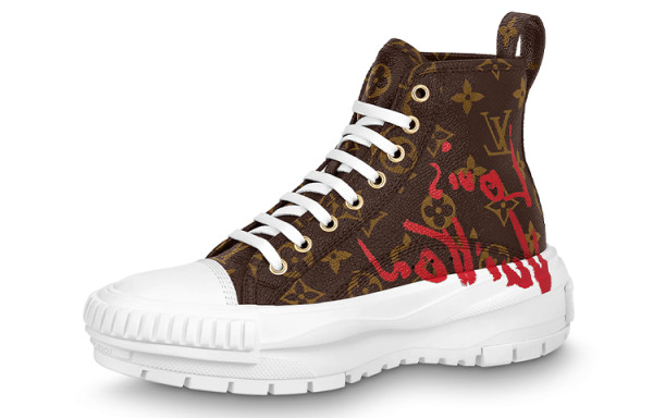 LOUIS VUITTON Squad Comfortable High top Casual Shoes Women's Brown