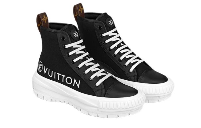 LOUIS VUITTON Squad Platform Ankle Sneakers 'Black' Women's