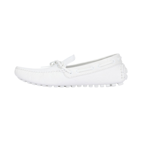 LOUIS VUITTON Arizona Moccasin Shoes 'White Logo Monogram'