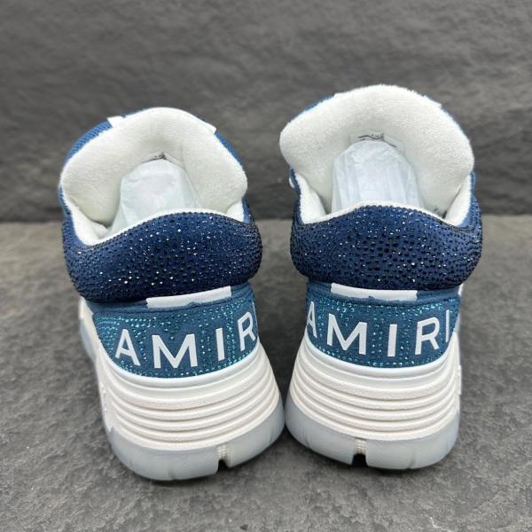 AMIRI MA 1 Leather Low top Skateboard Shoes Men's White Blue