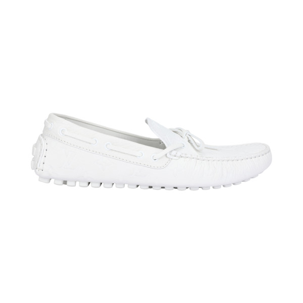 LOUIS VUITTON Arizona Moccasin Shoes 'White Logo Monogram'
