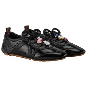 LOUIS VUITTON Sneakerina Leather Low top Casual Shoes Black