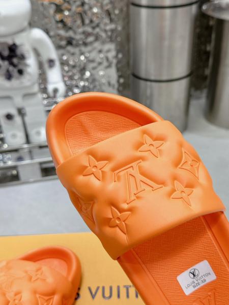LOUIS VUITTON Waterfront Slide Slippers Orange