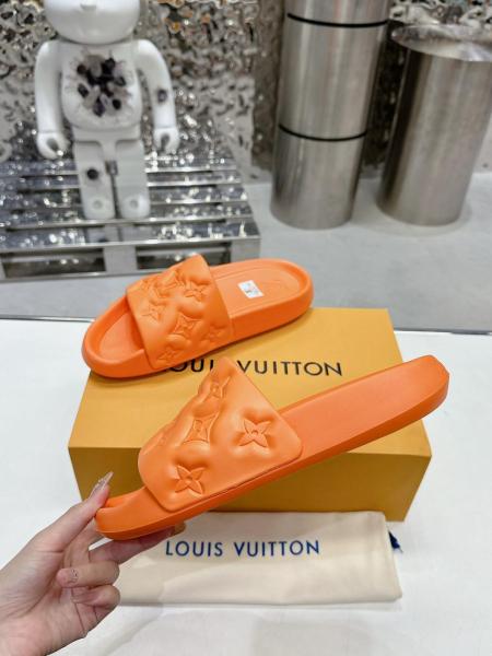 LOUIS VUITTON Waterfront Slide Slippers Orange