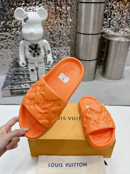 LOUIS VUITTON Waterfront Slide Slippers Orange