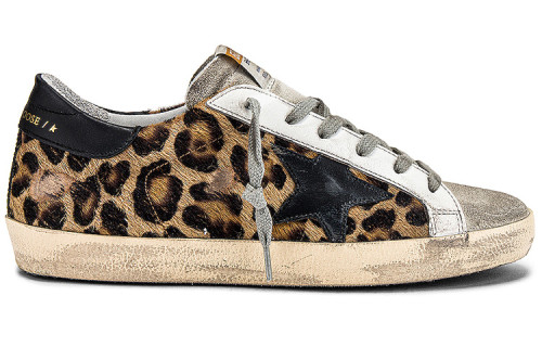 Golden Goose Super-Star Leopard Print Sneakers