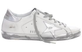 Golden Goose Super Star White Silver Sparkle