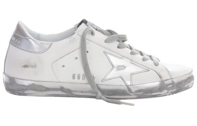 Golden Goose Super Star White Silver Sparkle