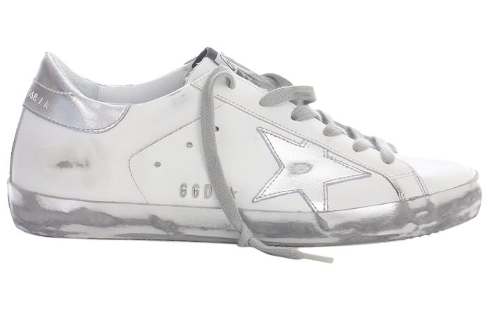 Golden Goose Super Star White Silver Sparkle