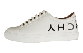 GIVENCHY Rubber Sole Logo Low Top Cow Leather Stylish Skateboarding Shoes White Black