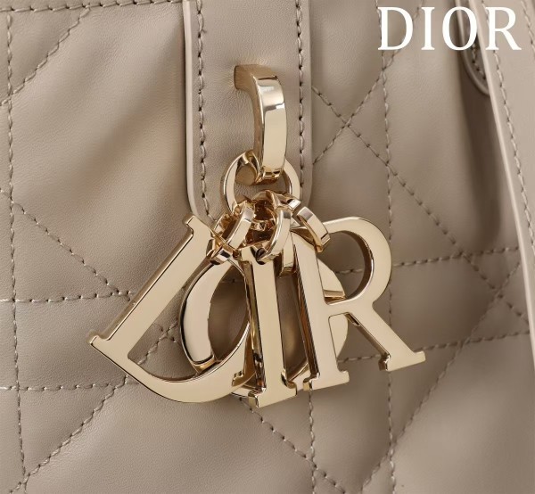 DIOR Toujours Cow Leather Handbag Small Women's Rouge Beige M2835OSNW-M51U size 16*12*18 cm