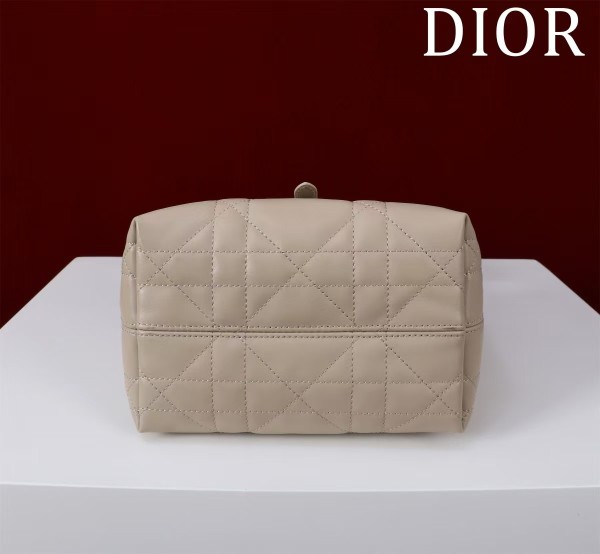DIOR Toujours Cow Leather Handbag Small Women's Rouge Beige M2835OSNW-M51U size 16*12*18 cm
