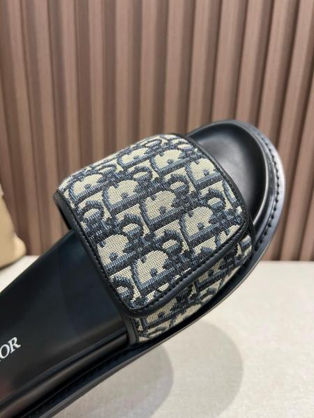 DIOR Aqua Slide Slippers Men's Beige Black