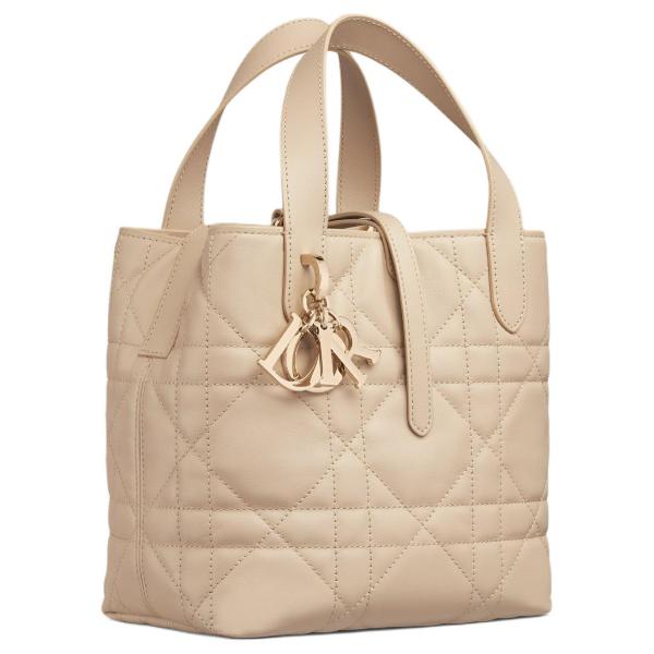 DIOR Toujours Cow Leather Handbag Small Women's Rouge Beige M2835OSNW-M51U size 16*12*18 cm