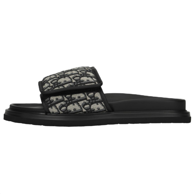 DIOR Aqua Slide Slippers Men's Beige Black