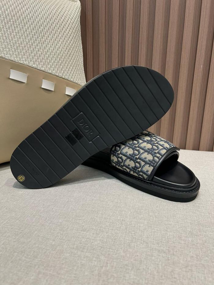 DIOR Aqua Slide Slippers Men's Beige Black
