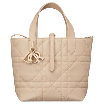 DIOR Toujours Cow Leather Handbag Small Women's Rouge Beige M2835OSNW-M51U size 16*12*18 cm