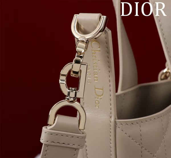 DIOR Toujours Cow Leather Handbag Small Women's Rouge Beige M2835OSNW-M51U size 16*12*18 cm