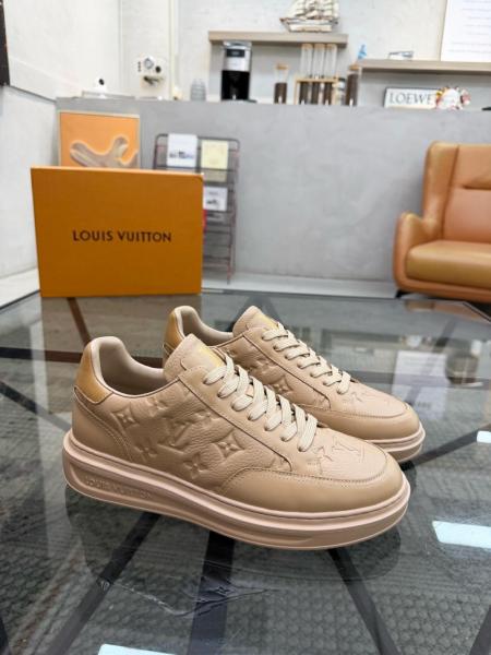 LOUIS VUITTON Beverly Hills Low top Skateboard Shoes Men's Taupe