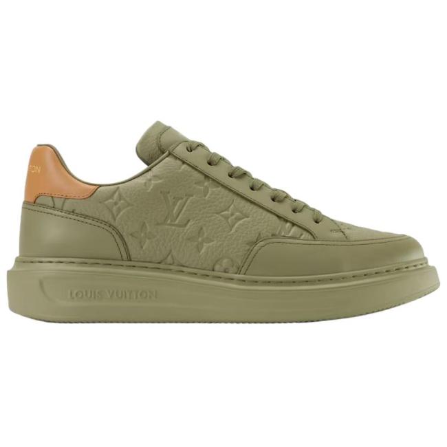 LOUIS VUITTON Beverly Hills Cow Leather Low top Skateboard Shoes Men's Green