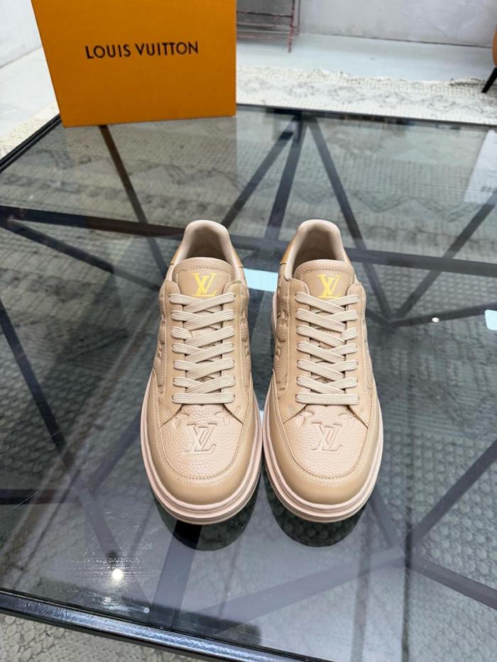 LOUIS VUITTON Beverly Hills Low top Skateboard Shoes Men's Taupe