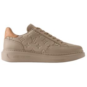 LOUIS VUITTON Beverly Hills Low top Skateboard Shoes Men's Taupe