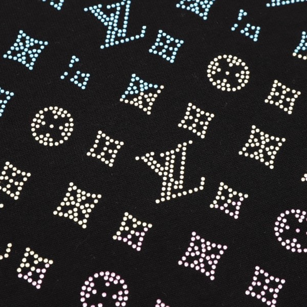 LOUIS VUITTON Monogram Gradient Embellished Short Sleeved Crewneck