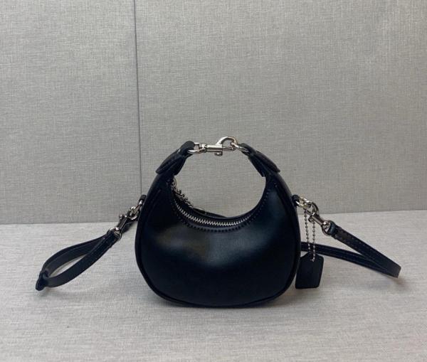 COACH JONIE Cow Leather Shoulder Bag, Crossbody Bag, Handbag Mini Women's Black CR508-LHBLK size 15.24*5.71*8.25 cm