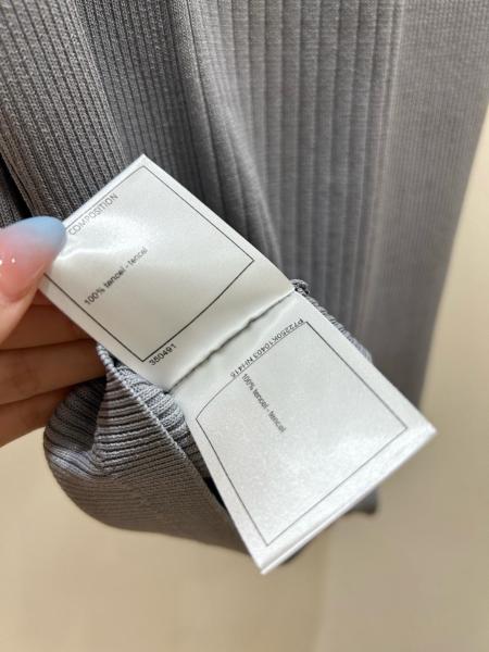 CHANEL Tank Tops Women's Grey U neck Moderate Other