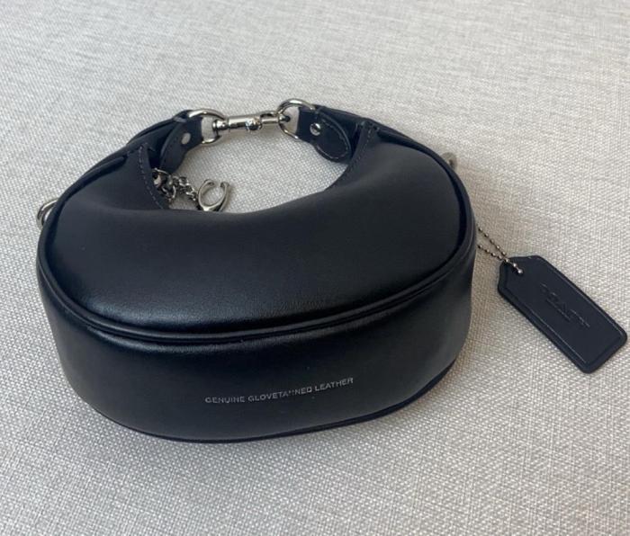 COACH JONIE Cow Leather Shoulder Bag, Crossbody Bag, Handbag Mini Women's Black CR508-LHBLK size 15.24*5.71*8.25 cm