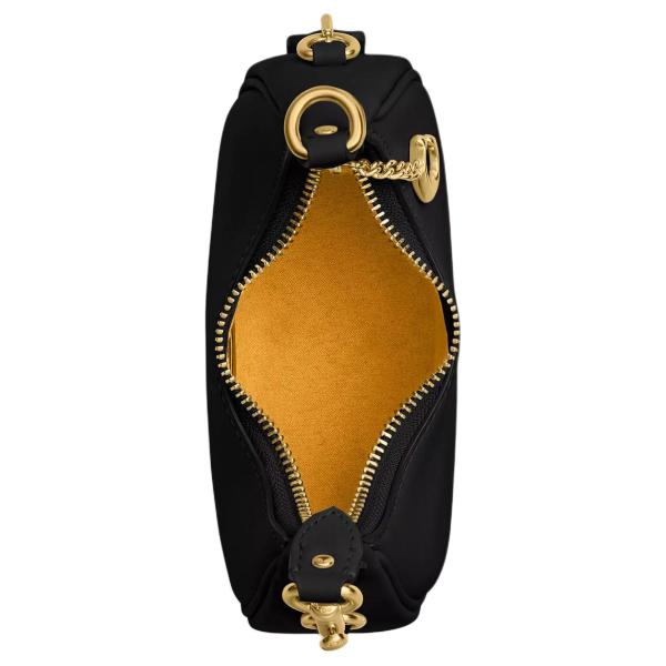 COACH JONIE Leather Shoulder Bag, Crossbody Bag, Handbag Mini Women's Black CR508-B4BK size 15.24*5.72*8.26cm