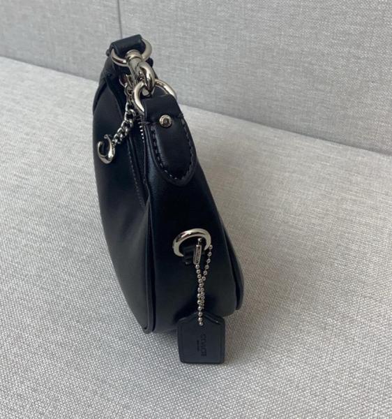 COACH JONIE Cow Leather Shoulder Bag, Crossbody Bag, Handbag Mini Women's Black CR508-LHBLK size 15.24*5.71*8.25 cm