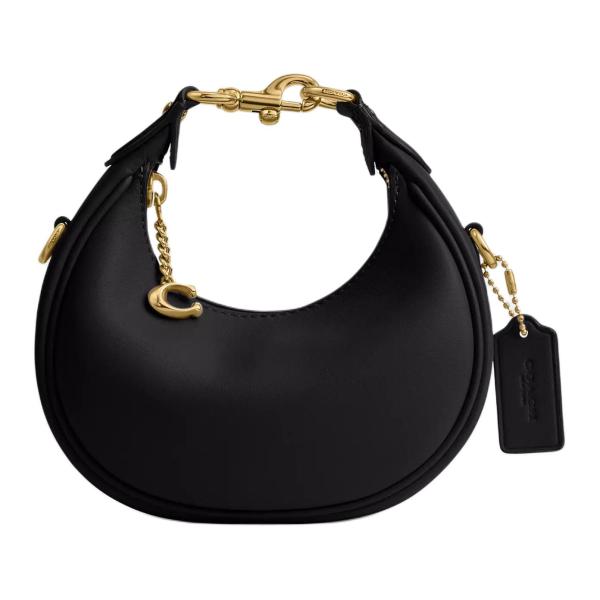 COACH JONIE Leather Shoulder Bag, Crossbody Bag, Handbag Mini Women's Black CR508-B4BK size 15.24*5.72*8.26cm