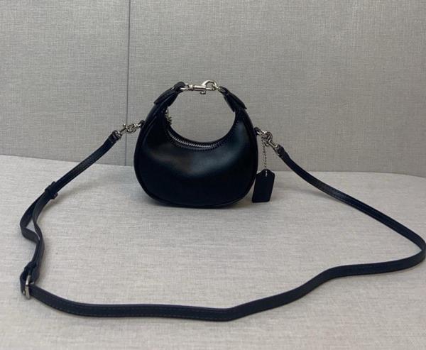 COACH JONIE Cow Leather Shoulder Bag, Crossbody Bag, Handbag Mini Women's Black CR508-LHBLK size 15.24*5.71*8.25 cm