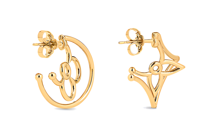 LOUIS VUITTON Earrings Women's Gold