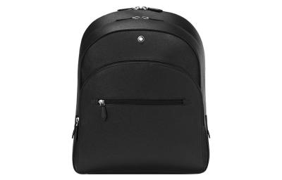 MONTBLANC Cow Leather Backpack Large Unisex Black 130274 size 34*15*42cm
