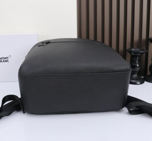 MONTBLANC Cow Leather Backpack Large Unisex Black 130274 size 34*15*42cm