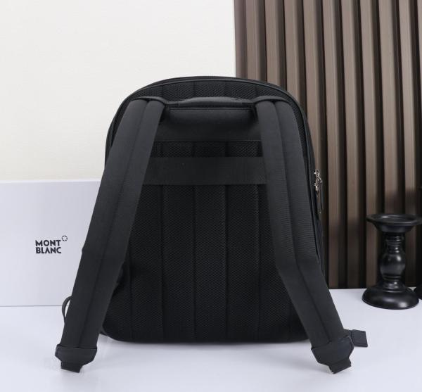 MONTBLANC Cow Leather Backpack Large Unisex Black 130274 size 34*15*42cm