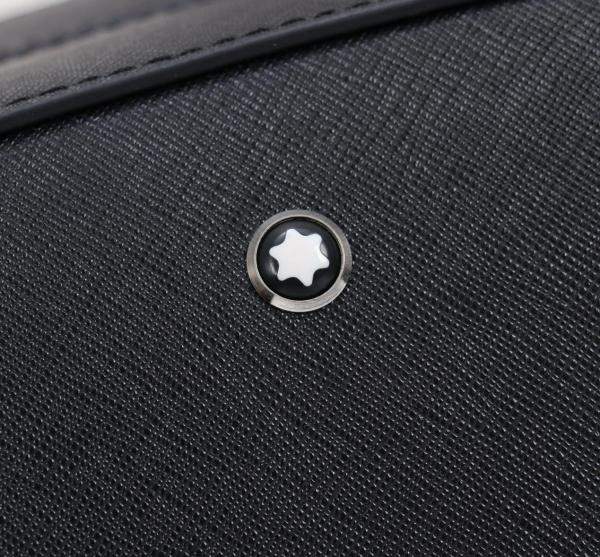 MONTBLANC Cow Leather Backpack Large Unisex Black 130274 size 34*15*42cm