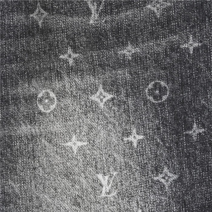 LOUIS VUITTON Lv Flocked Damier Denim Pants