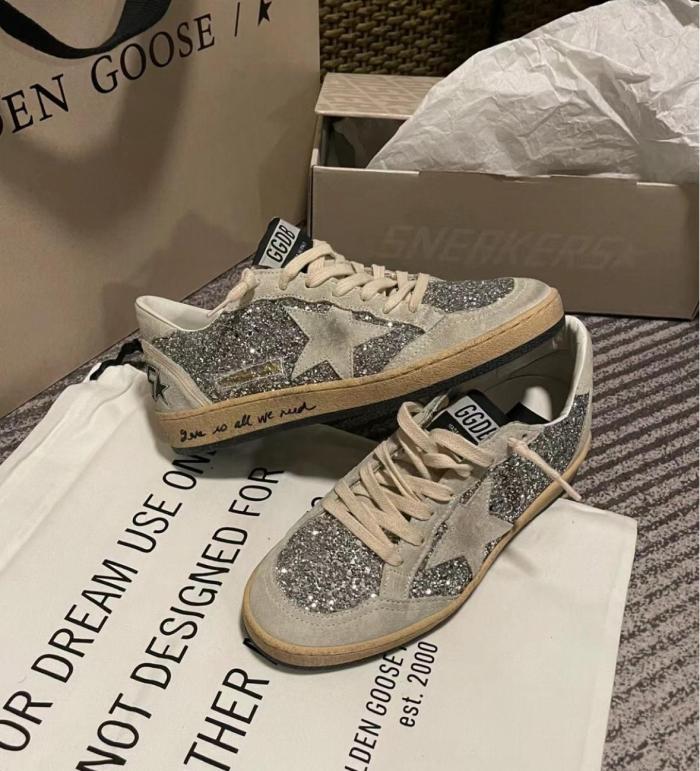 Golden Goose Ball-Star Glitter Low-top Sneakers