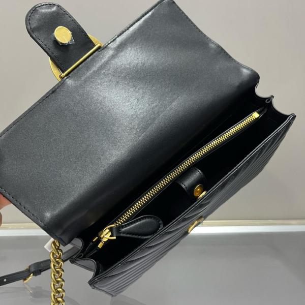 PINKO Nappa Leather Shoulder Bag, Crossbody Bag Women's Black 100941-A0GK-Z99Q size 27*8*16 cm