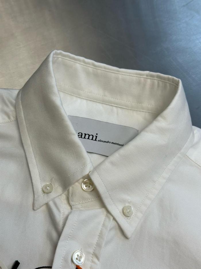 AMIPARIS Shirts Men's White Lapel Moderate