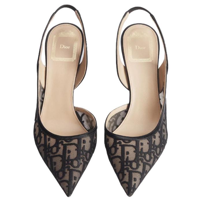 DIOR Adiorable Sheepskin Slim Heel High Heels 8cm Women's Black