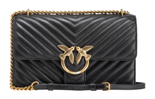 PINKO Nappa Leather Shoulder Bag, Crossbody Bag Women's Black 100941-A0GK-Z99Q size 27*8*16 cm