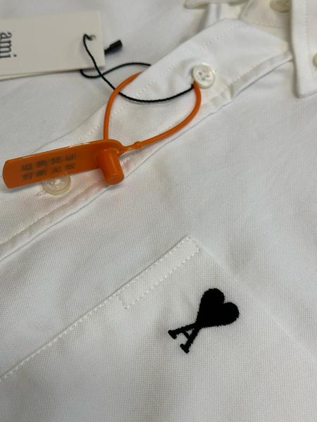 AMIPARIS Shirts Men's White Lapel Moderate