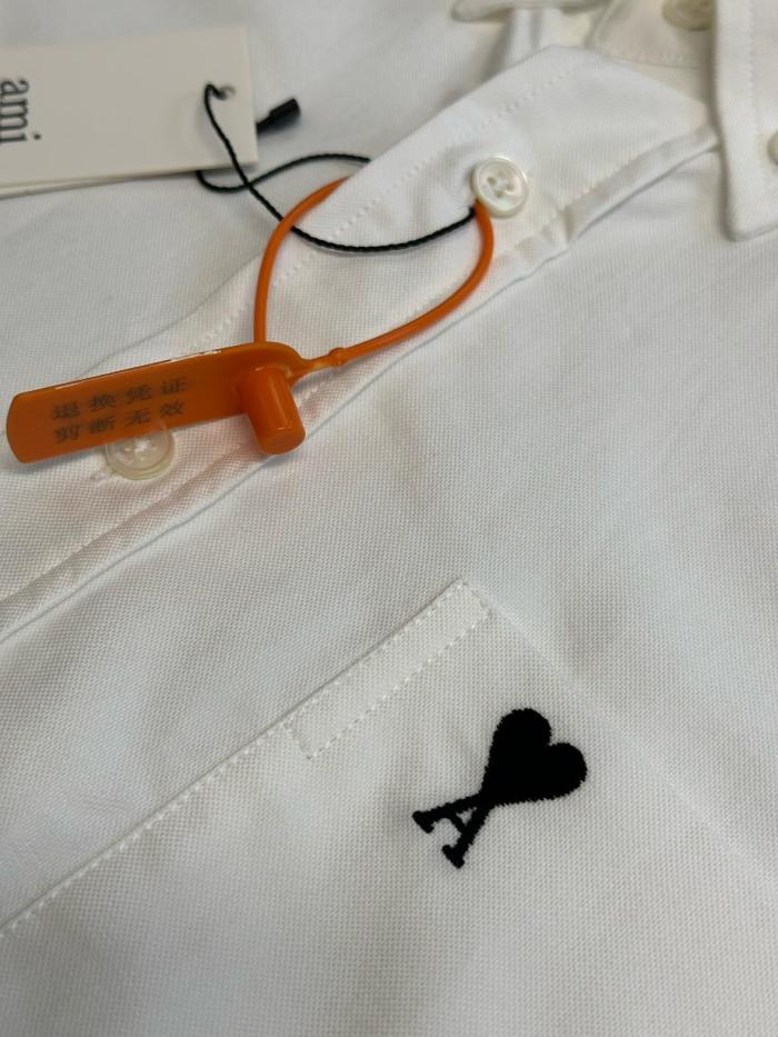 AMIPARIS Shirts Men's White Lapel Moderate