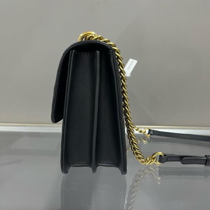 PINKO Nappa Leather Shoulder Bag, Crossbody Bag Women's Black 100941-A0GK-Z99Q size 27*8*16 cm