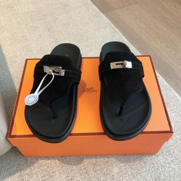 HERMES Empire Flip Flops Women's Black
