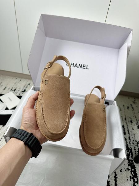 CHANEL 26P Calfskin Casual Shoes 2cm Women's